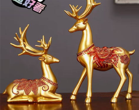 包邮【特价包邮】招财鹿装饰品摆件客厅电视柜...