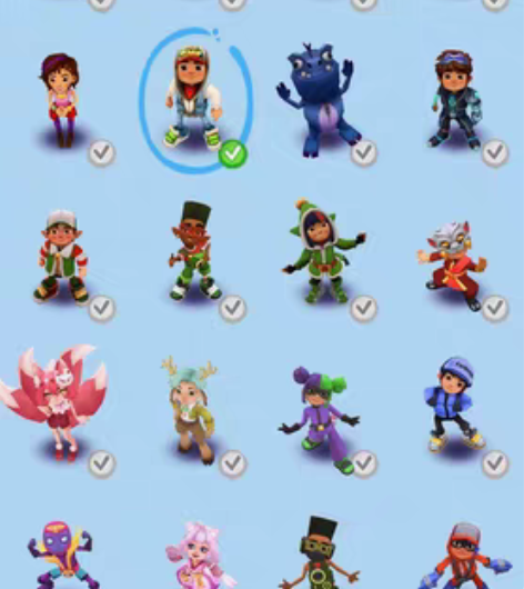 地铁跑酷号 全皮肤 全滑板 全背饰 感兴趣...