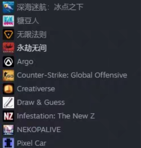 Steam号，无永劫无间，两个深海迷航一个...