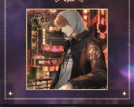 光与夜之恋夏鸣星2022生日限定色纸 全新...