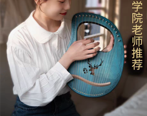 转卖16弦莱雅琴小竖琴十弦小众乐器便携式七...