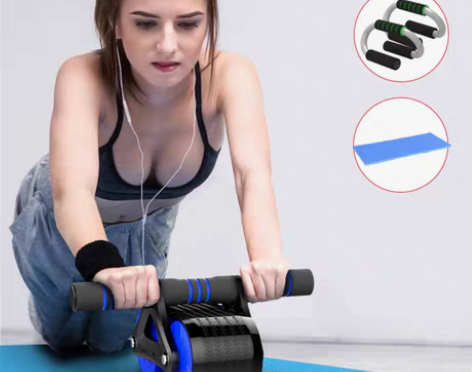 转卖【55价】健腹轮腹肌滚轮卷腹机锻练收腹...