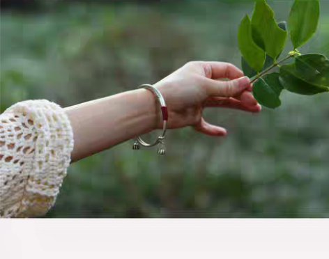 转卖【檀岛】鲤念哑铃款 999足银手镯女复...