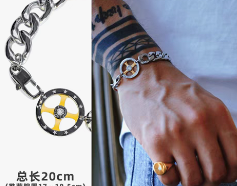 转卖RAWNESS杠铃片古巴手链 潮牌轻奢...