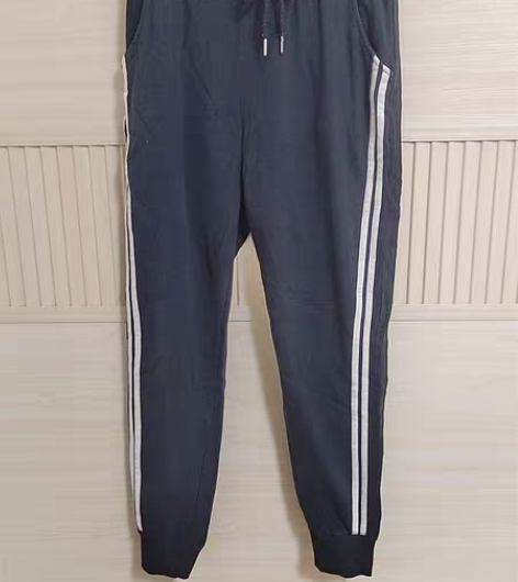 包邮双杠运动束脚裤 腰围36 裤长97 白...