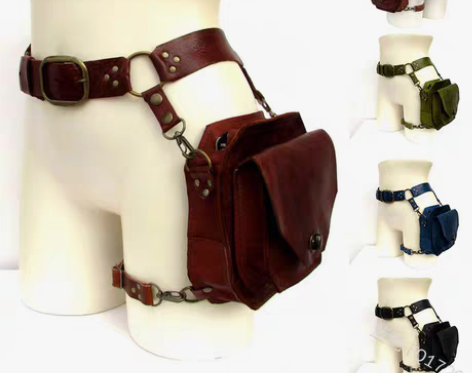 转卖复古风PU小方包女款挎包跨腿包腰包机车...