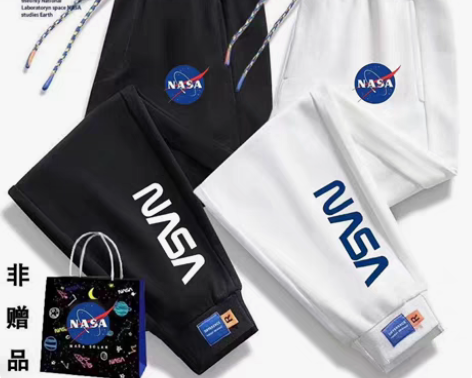 包邮NASA官方休闲裤2022秋冬男女学生...