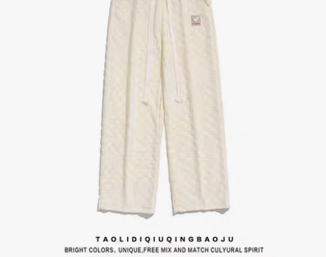 转卖逃离地球美式街头棋盘格休闲裤长裤女春秋...