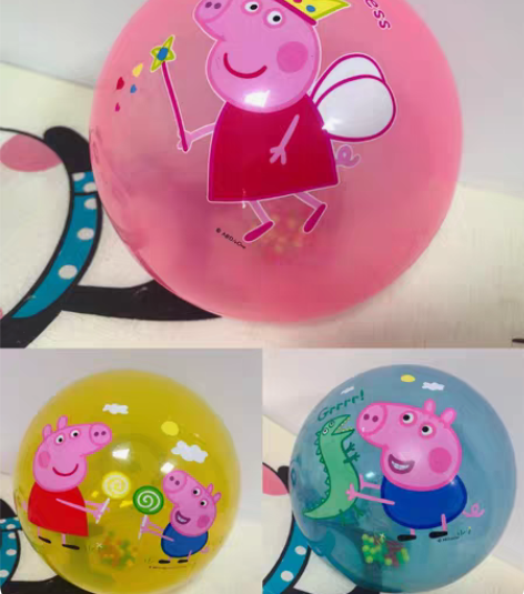 包邮哈哈球小猪佩奇球按摩球全新 全新小猪佩...