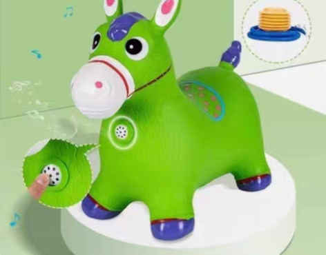 包邮哈哈球音乐跳跳马儿童骑马 充气玩具加大...