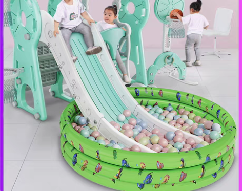 转卖儿童滑滑梯室内家用婴儿小孩秋千滑梯组合...