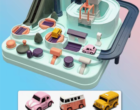 转卖托思奇汽车闯关大冒险 小火车轨道车儿童...