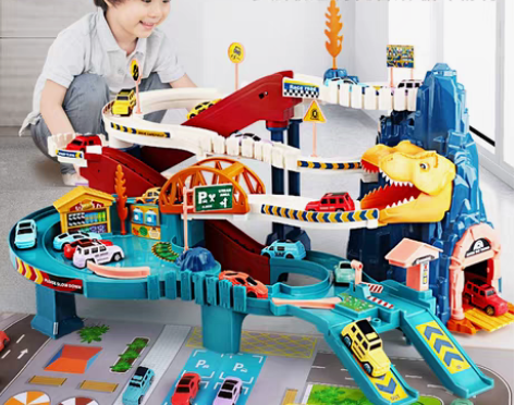 转卖恐龙盘山轨道车小火车闯关大冒险汽车停车...