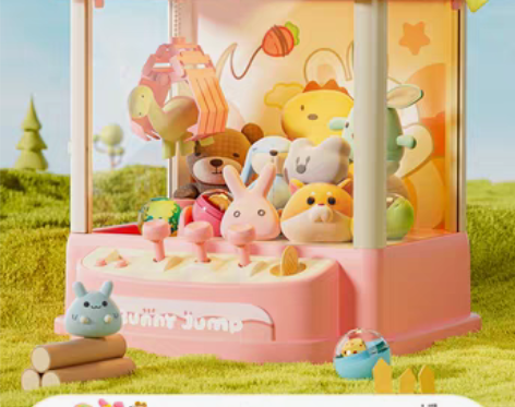 转卖【春节不打烊】儿童抓娃娃机小型家用夹公...