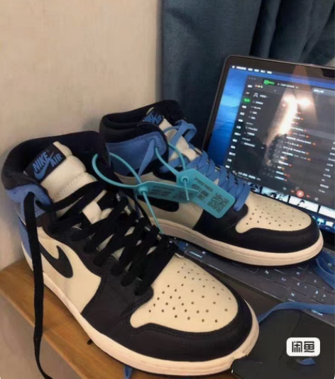 顶级黑曜石1全明星篮球鞋蒂芙尼绿扣碎篮板黑...