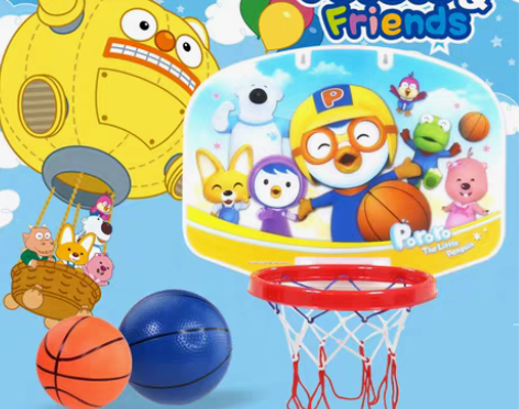 转卖儿童挂式篮球框投篮架可升降室内蓝球家用...