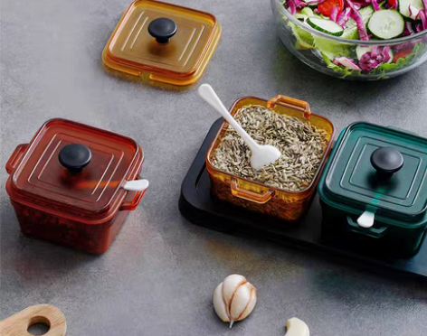 转卖多格厨房盐罐味精糖调料盒套装家用组合装...