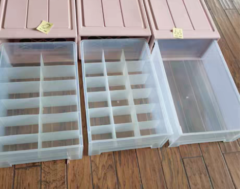 佳帮手抽屉式储藏内衣收纳盒带孔多格塑料少女...