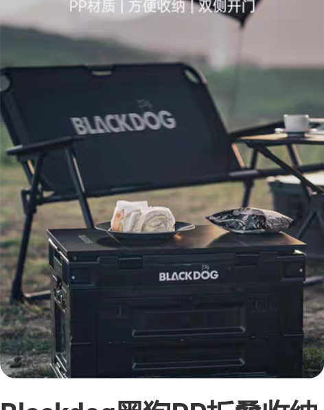 Blackdog黑狗PP折叠收纳箱便携户外...