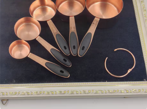 包邮全新 轻奢不锈钢量勺 玫瑰金色 量匙 ...