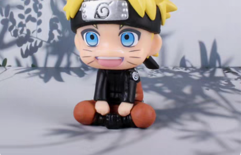 火影忍者手办Q版坐姿鸣人摆件二次元动漫模型...