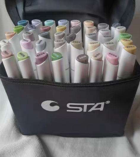 包邮STA斯塔双头酒精油性彩色马克笔 40...