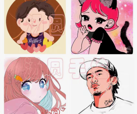 包邮【超低价】和平精英头像甜酷风Q版手绘头...