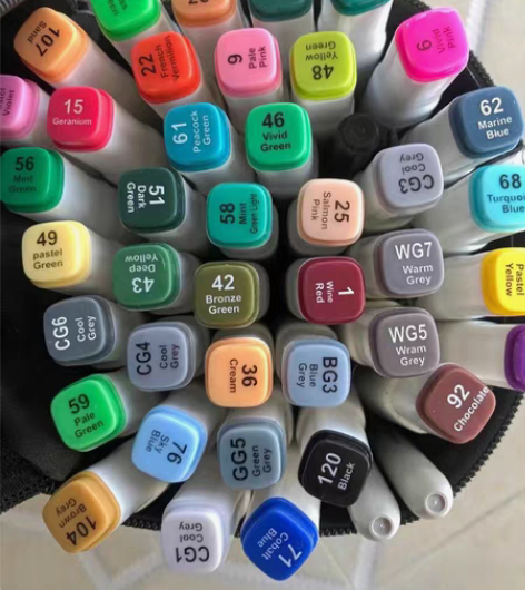 包邮彩色马克笔套装双头油性笔学生美术设计绘...