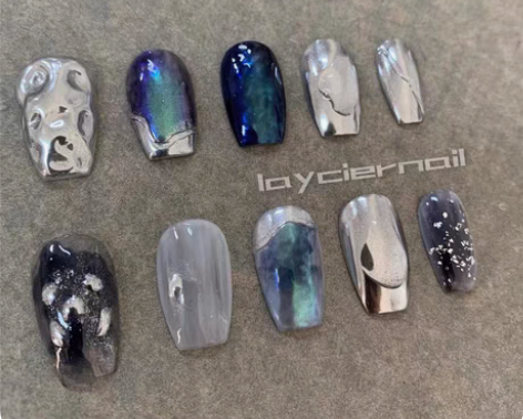 包邮辣妹y2k 纯手工定制手绘穿戴美甲 l...