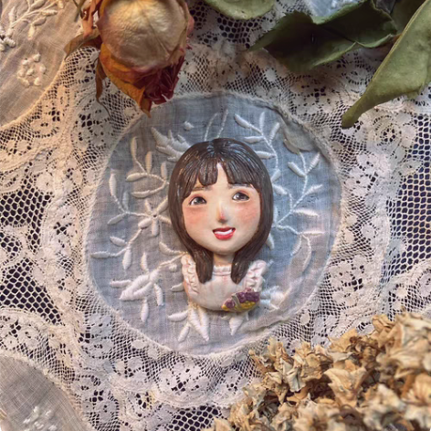 包邮原创手作人像宠物定制胸针冰箱贴相框立体...