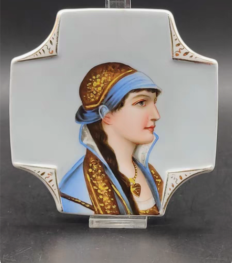 包邮德国十八世纪手绘名媛首饰盘，赏盘 这是...