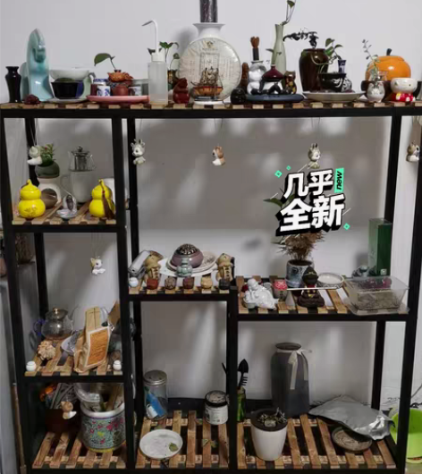 包邮宽120高123厚度30花架子实木完美...