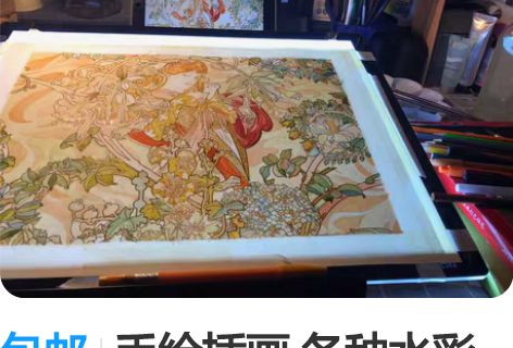 包邮手绘插画 各种水彩插画定制！原创或者来...