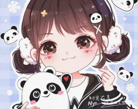 【蓝莓布丁风】卡通人物形象真人照片手绘定制...