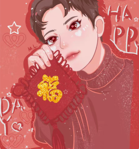 鸭鸭风蜡笔风定制头像手绘头像Q版定制头像 ...