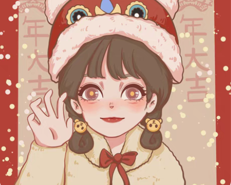 虎年鸭鸭风卡通头像定制，图片为参考图（禁私...