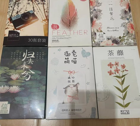 包邮30张明信片ins风景文艺可爱学生礼物...