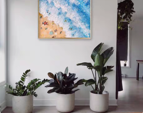 包邮#全部#海滩  星空几米  梵高挂画 ...