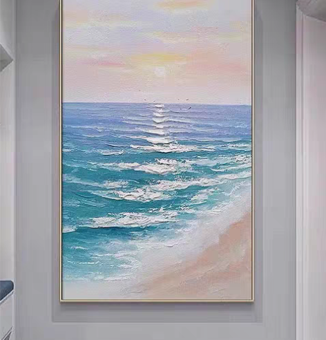 包邮纯手绘油画，尺寸80*100cm，55...