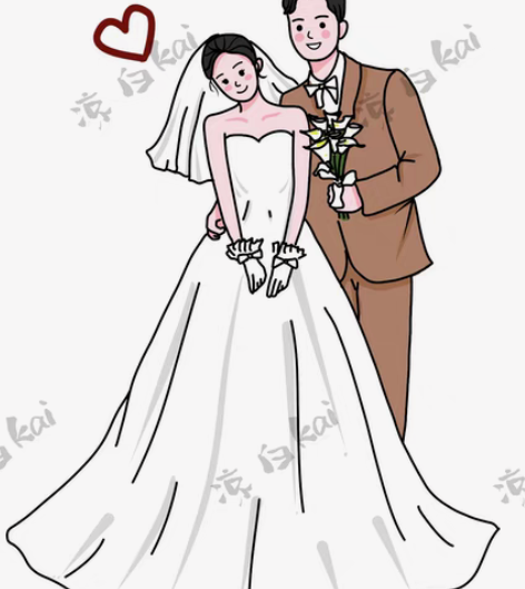 包邮【约稿】白菜价手绘婚礼请柬 婚纱照转卡通  不满意可以修...