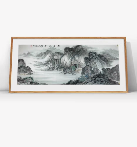 水墨山水画国画小六尺便宜处理。 实力派画家...