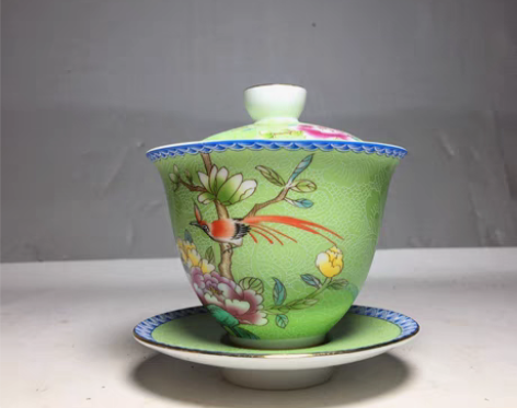 包邮粉彩茶盏 粉彩也叫@@##软彩@@##...