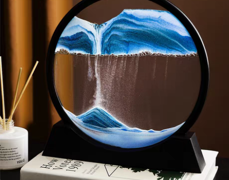 转卖流沙画摆件创意艺术沙漏客厅办公室酒柜电...