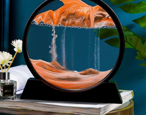 转卖3D立体流沙画摆件解压创意玻璃翻转圆盘...