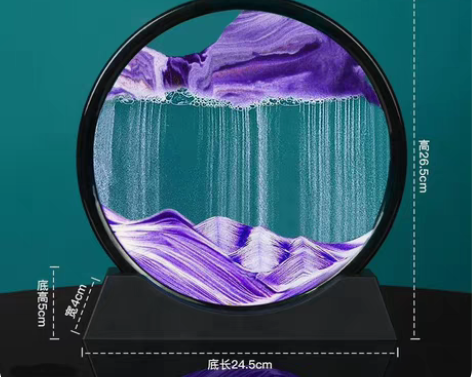 包邮3d立体流沙画客厅摆件桌面件解压艺术装...