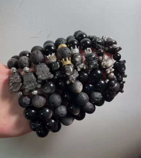 包邮银曜石｜  陨石球 吞金兽 宇航员 美...