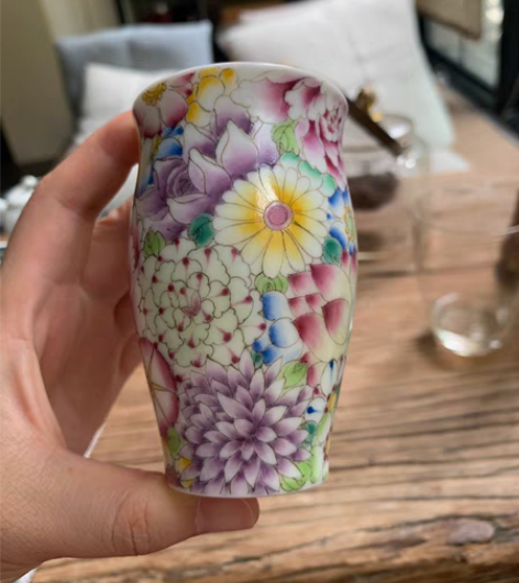 手绘珐琅彩杯 1600 感兴趣的话点“我想...