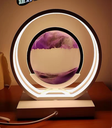 包邮创意个性摆件3D动态流沙画摆件办公室摆...