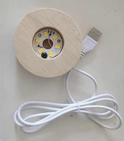 包邮全新包邮水晶球小夜灯七彩底座暖光底座均...