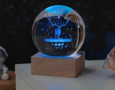 包邮宇宙小夜灯摆件水晶球装饰品生日礼物女生...